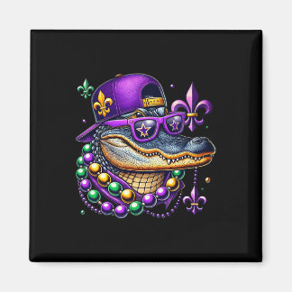 Mardi Gras Alligator Mardigator Crocodile Kids Boy Magnet