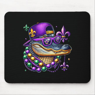 Mardi Gras Alligator Mardigator Crocodile Kids Boy Mouse Pad