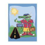 Mardi Gras Alligator Postcard