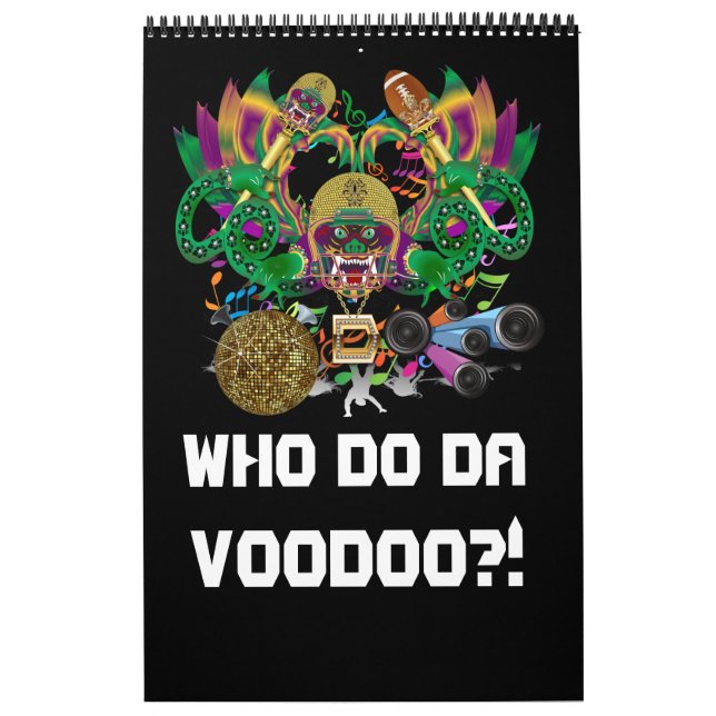 Mardi Gras and Football view notes please Calendar (Cover)