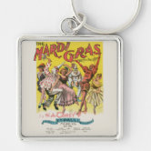 Mardi Gras New Orleans Louisiana Masks Travel Souvenir Keychain