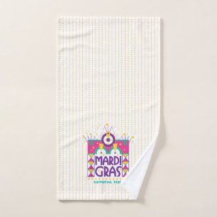 Mardi Gras Arch dots, Galveston, Texas Hand Towel