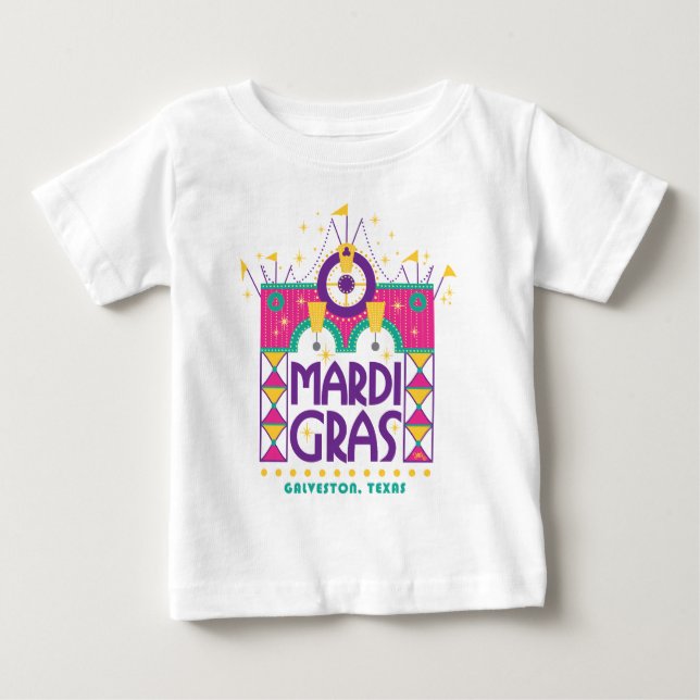 Mardi Gras Arch, Galveston, Texas Baby T-Shirt (Front)