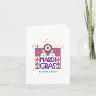 Mardi Gras Arch, Galveston, Texas Card