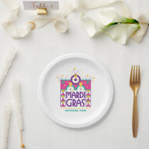 Mardi Gras Arch, Galveston, Texas Paper Plates