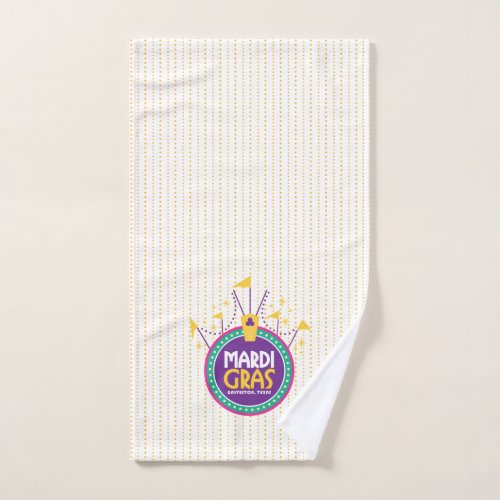 Mardi Gras Arch inpired dots Galveston Texas Hand Towel