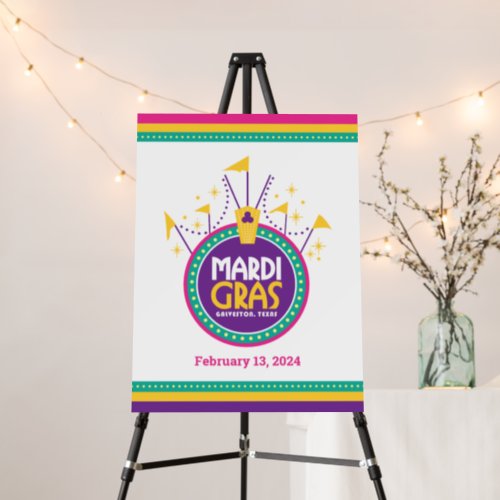 Mardi Gras Arch inspired Galveston Texas Foam Board