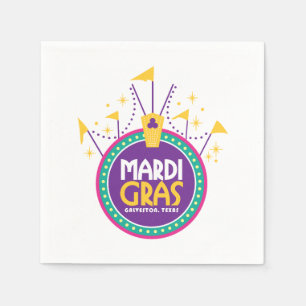 Mardi Gras Arch inspired, Galveston, Texas Napkins