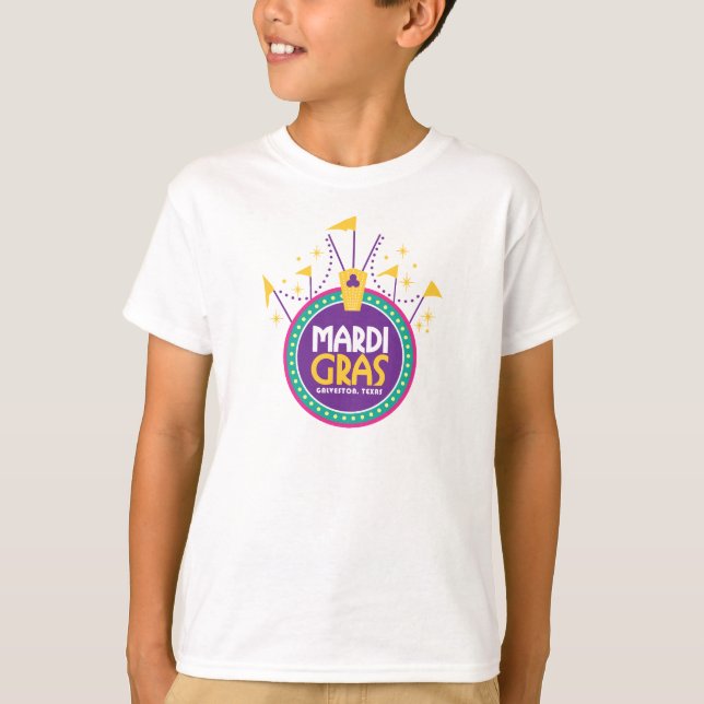 Mardi Gras Arch inspired, Galveston, Texas T-Shirt (Front)