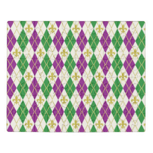 Mardi Gras Argyle Acrylic Puzzle