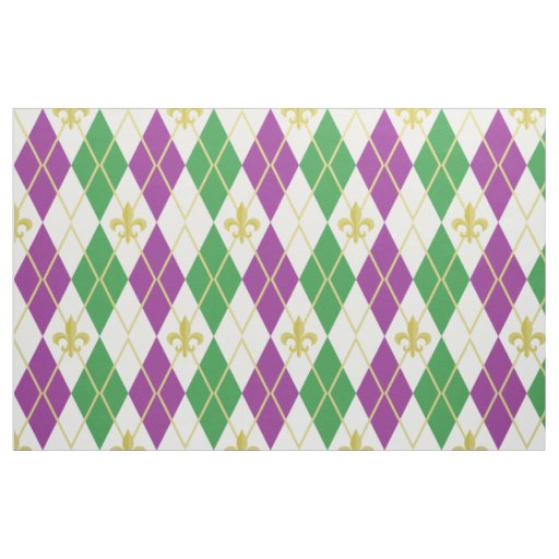 Mardi Gras Argyle Fabric