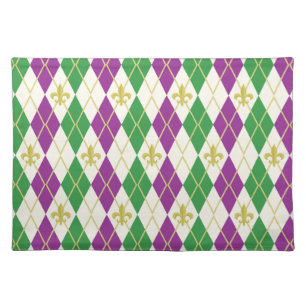 Mardi Gras Argyle Place Mat
