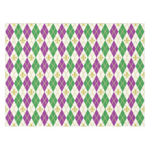 Mardi Gras Argyle Tablecloth