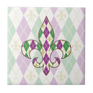 mardi gras ceramic tile