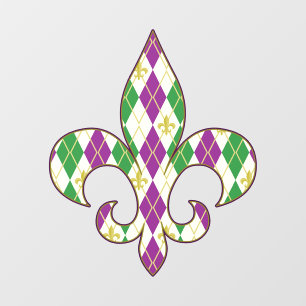 Mardi Gras Argyle Wall Decal