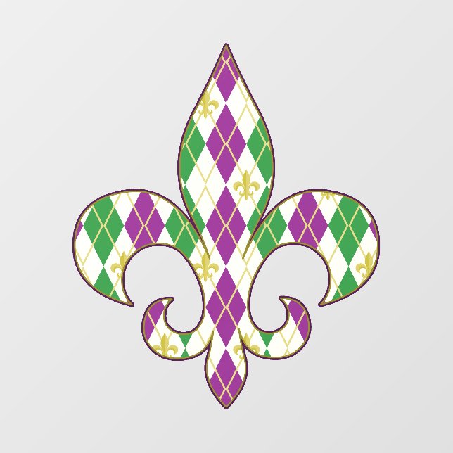 Mardi Gras Argyle Wall Decal (Front)