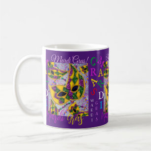 MARDI GRAS ART COFFEE MUG