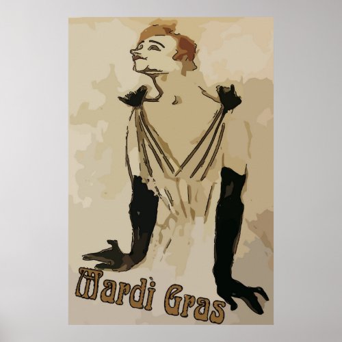 Mardi Gras Art French Quarter Dresser Poster