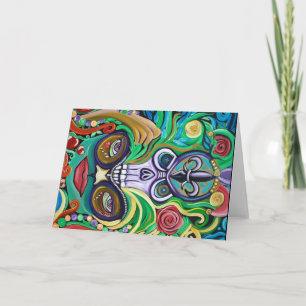 Mardi Gras Art Greeting Card