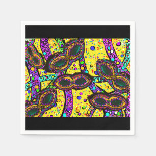 MARDI GRAS ART NAPKINS