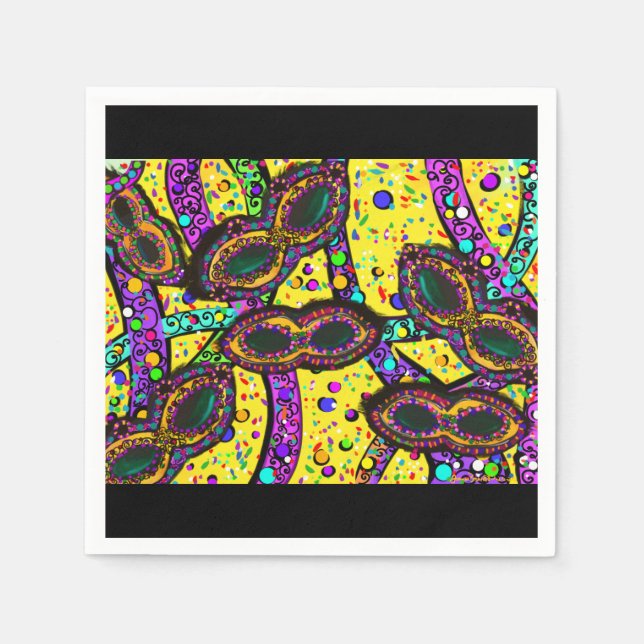 MARDI GRAS ART NAPKINS (Front)