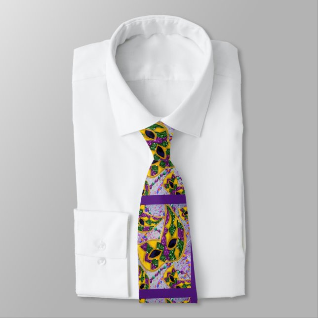 MARDI GRAS ART    NECK TIE (Tied)