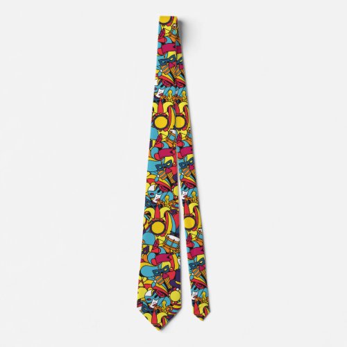 Mardi Gras Art Patterned Neck Tie