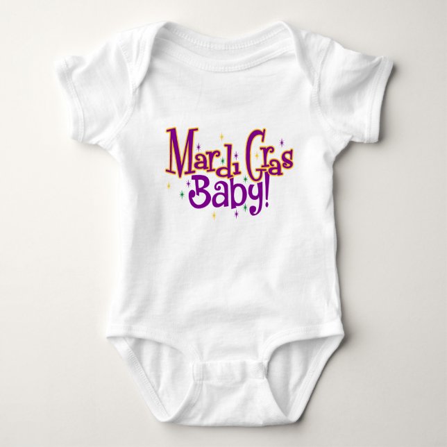 Mardi Gras Baby Baby Bodysuit (Front)