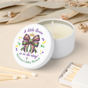 Mardi Gras Baby Girl Mini Candle Favors