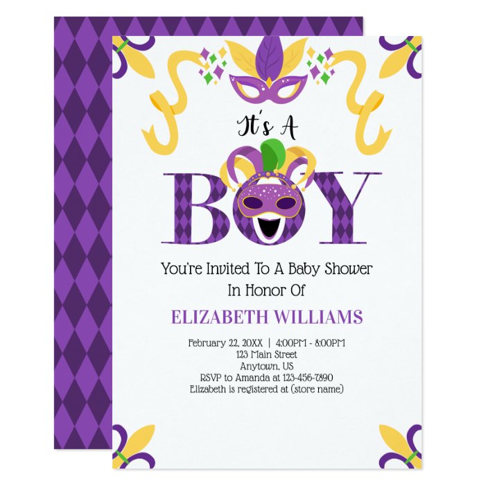 mardi gras baby shower