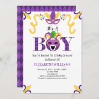 Mardi Gras Baby Shower It's A Boy