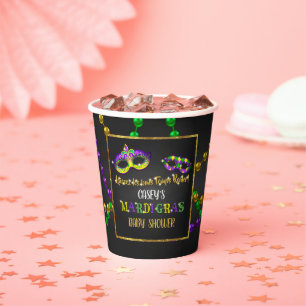 Mardi Gras Baby Shower Paper Cup