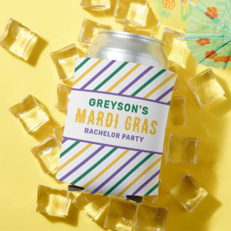 Mardi Gras Bachelor Bachelorette Party Can Cooler