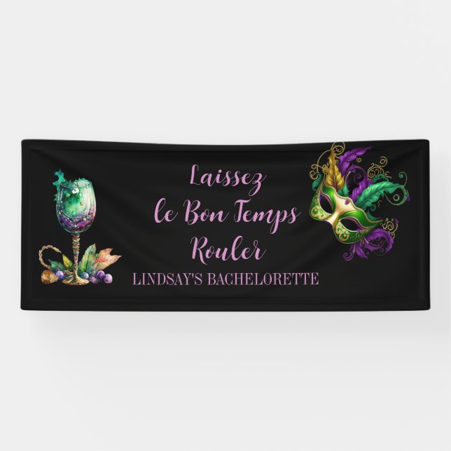Mardi Gras Bachelorette Party Banner (Horizontal)