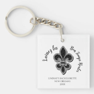 Mardi Gras Bachelorette Party Keychain