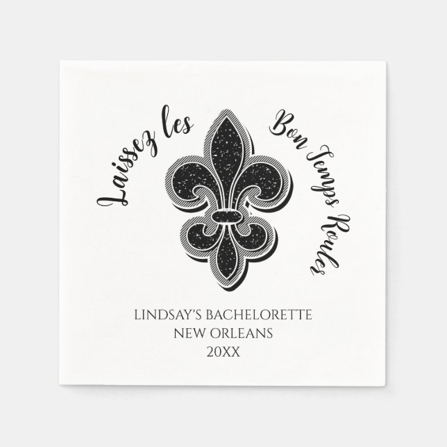 Mardi Gras Bachelorette Party  Napkins (Front)