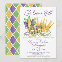 Mardi Gras Ball Invitation