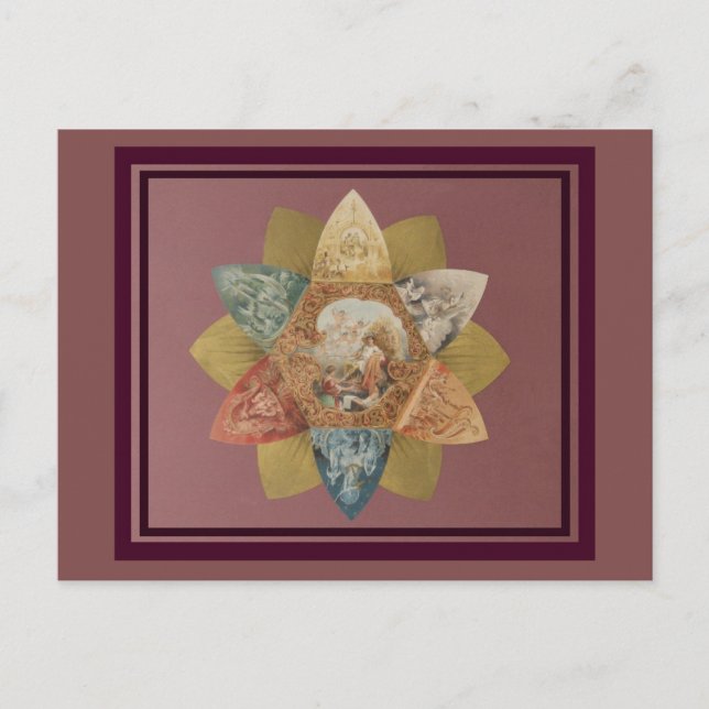 Mardi Gras Ball Vintage Favor Invitation Postcard (Front)