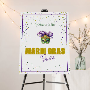 Mardi Gras Bash Party Welcome Sign