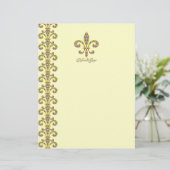 Mardi Gras bead Fleur de lis (Standing Front)