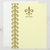 Mardi Gras bead Fleur de lis (Front/Back)