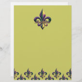 Mardi Gras bead Fleur de lis 2 (Front/Back)