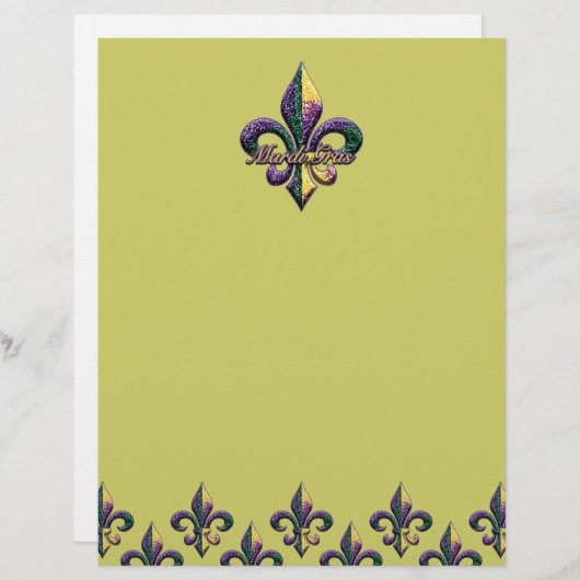 Mardi Gras bead Fleur de lis 2 (Front/Back)