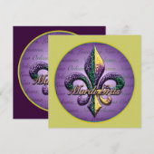 Mardi Gras bead Fleur de lis 2 (Front/Back)