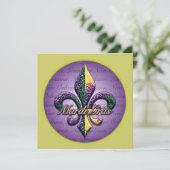Mardi Gras bead Fleur de lis 2 (Standing Front)