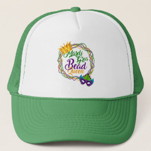Mardi Gras Bead Queen Fat Tuesday Carnival Trucker Hat