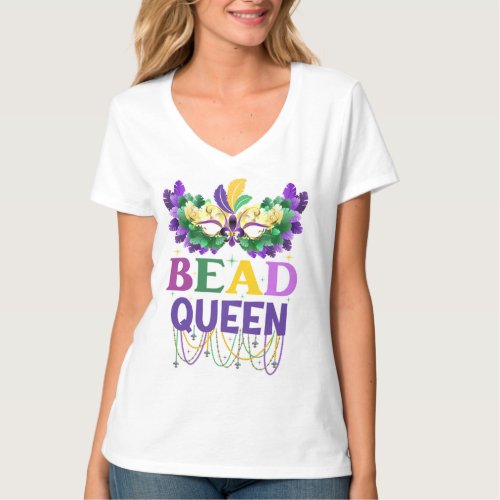 Mardi Gras Bead queen T_Shirt