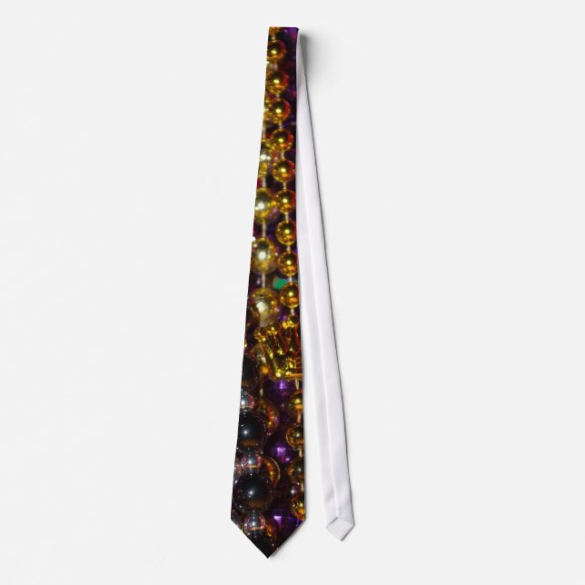 Mardi Gras bead tie (Front)