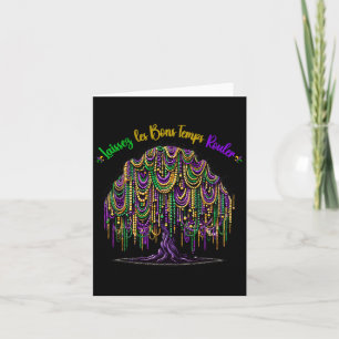 Mardi Gras Bead Tree Carnival New Orleans 2025 For Card