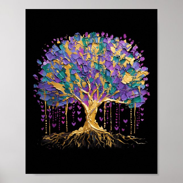 Mardi Gras Bead Tree Carnival New Orleans 2025 Poster (Front)